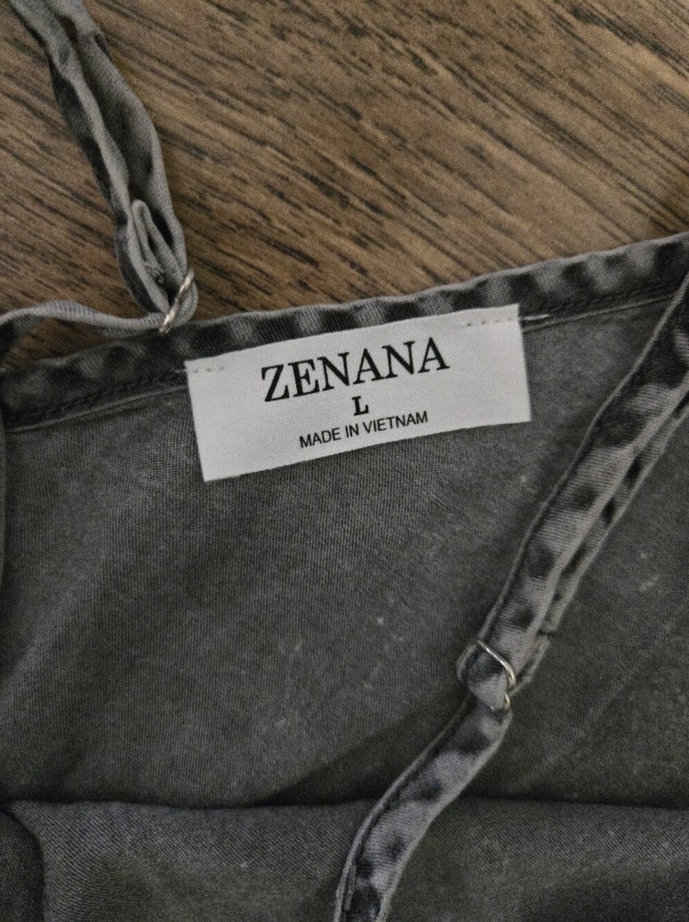 Zenana Washed Black Wide-Leg V-Neck Jumpsuit with Pockets - Picture 3 of 3